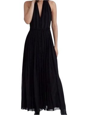 club monaco danielle dress Club Monaco Blue Stripe Danielle Silk Dress In Size 00